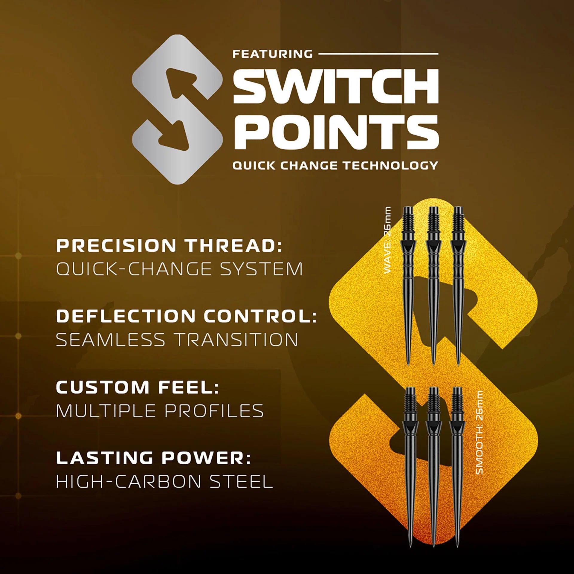 Winmau Exion Switch Point Darts- Parallel 90%