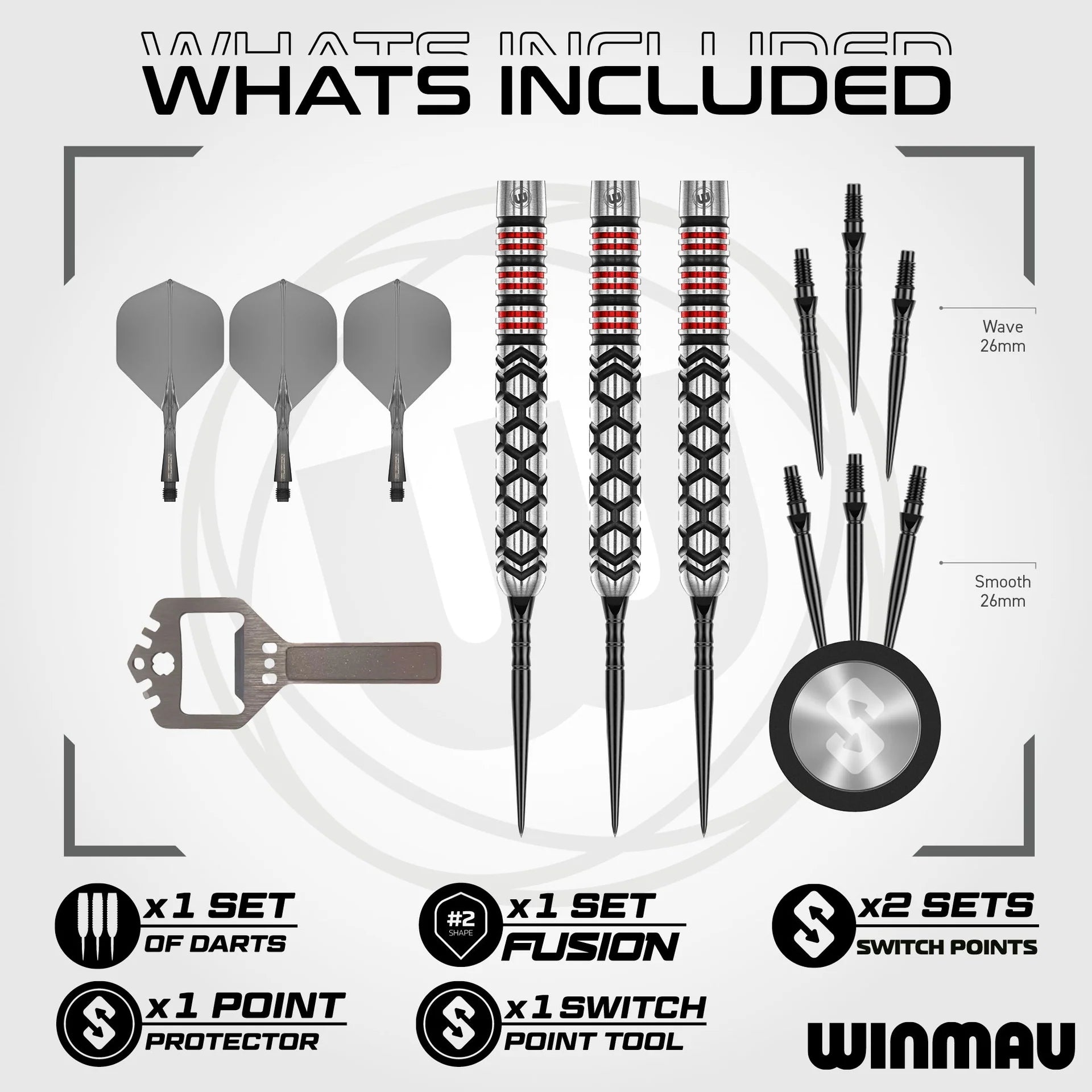 Winmau Fornax Switch Point Darts- Parallel 90%