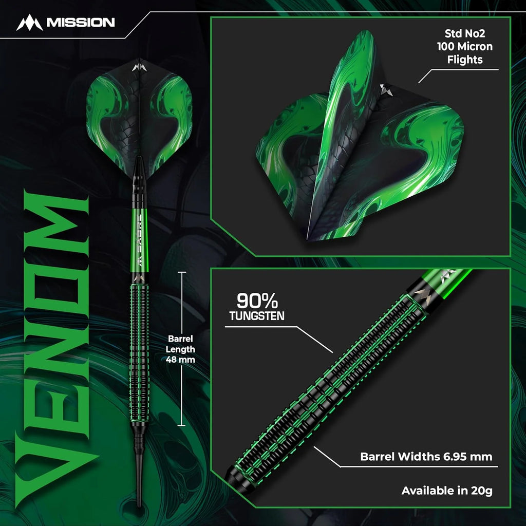 Mission Venom 90% Steel Tip Dart