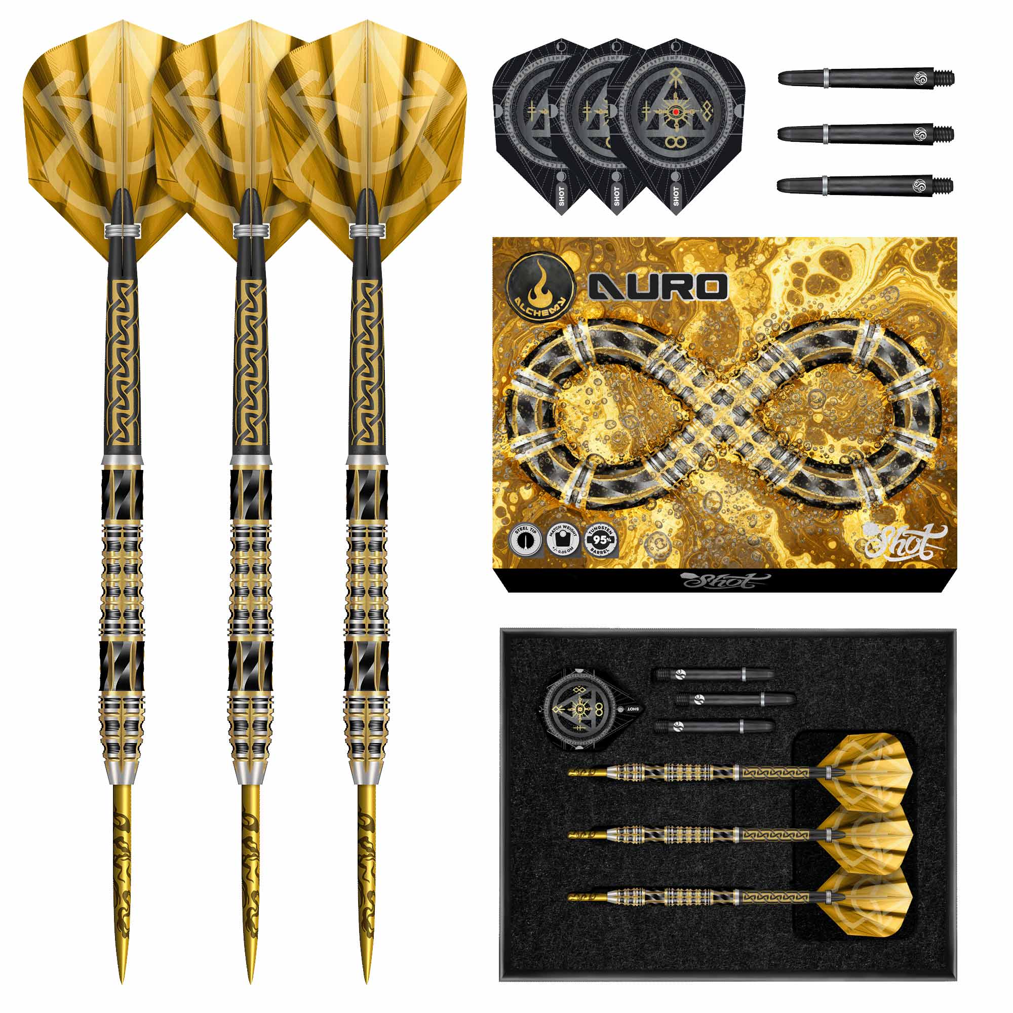 Alchemy Auro Steel Tip Dart Set-95%