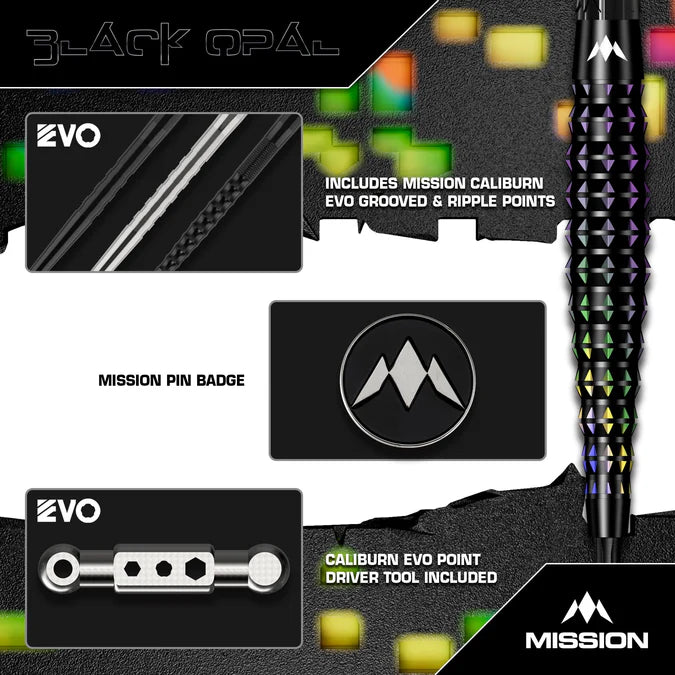 Mission Black Opal Darts-95%