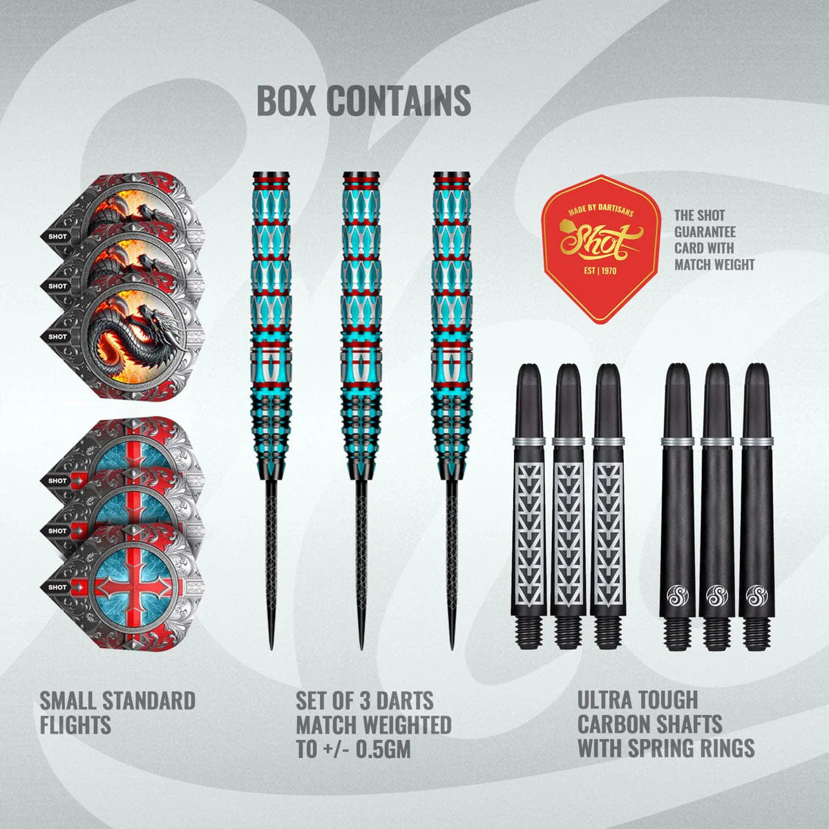 Future Knights St George Steel Tip Dart Set-95%