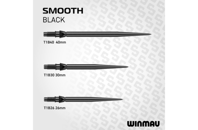 Winmau Switch Points- Smooth Black