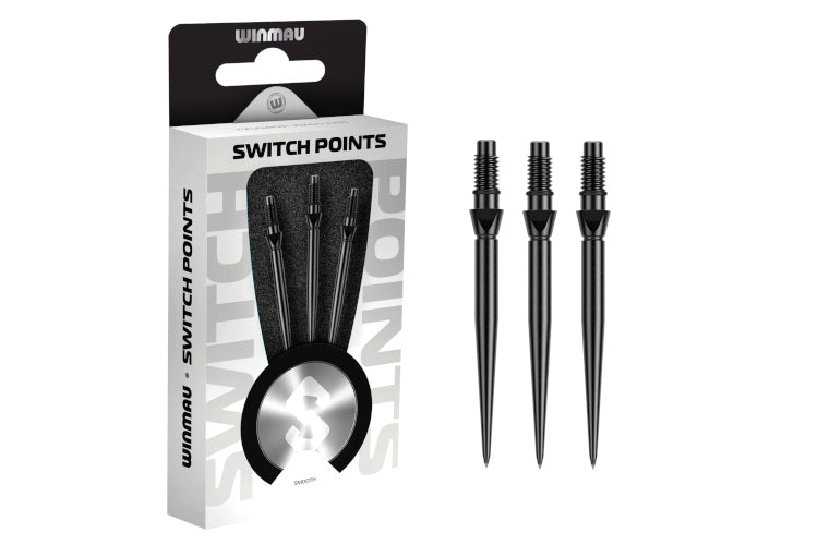 Winmau Switch Points- Smooth Black