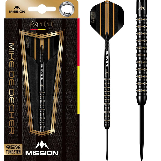 Mission Mike De Decker Black & Gold PVD Darts-95%