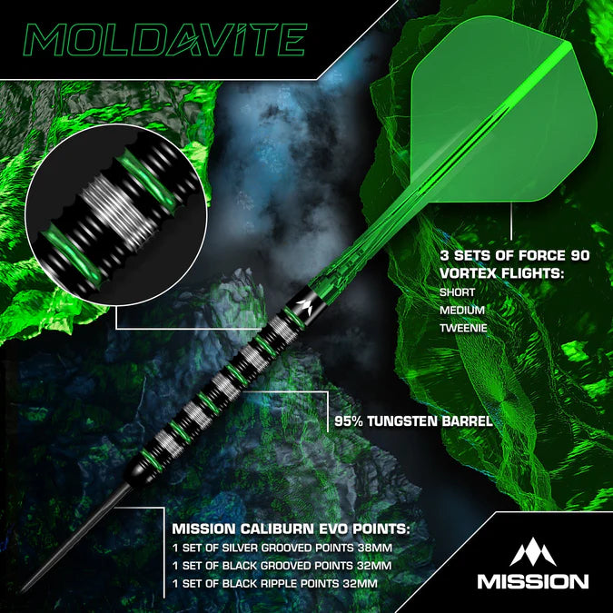 Mission Moldavite Darts-95%