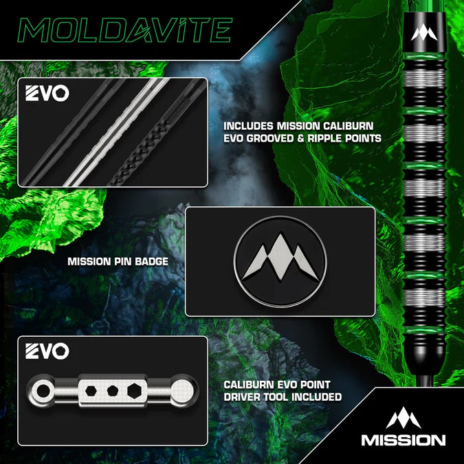 Mission Moldavite Darts-95%