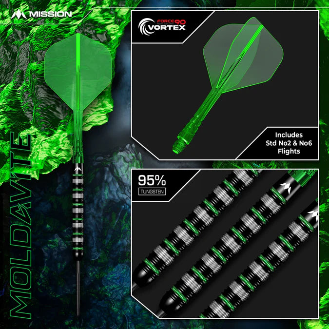 Mission Moldavite Darts-95%