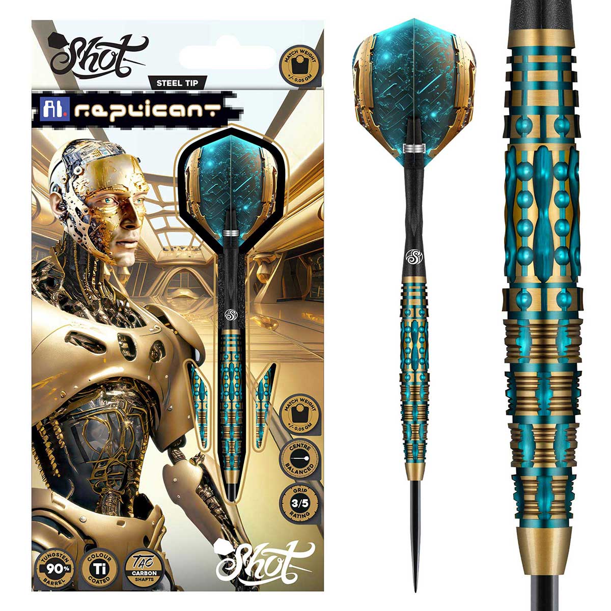 AI Replicant Steel Tip Dart Set-90%