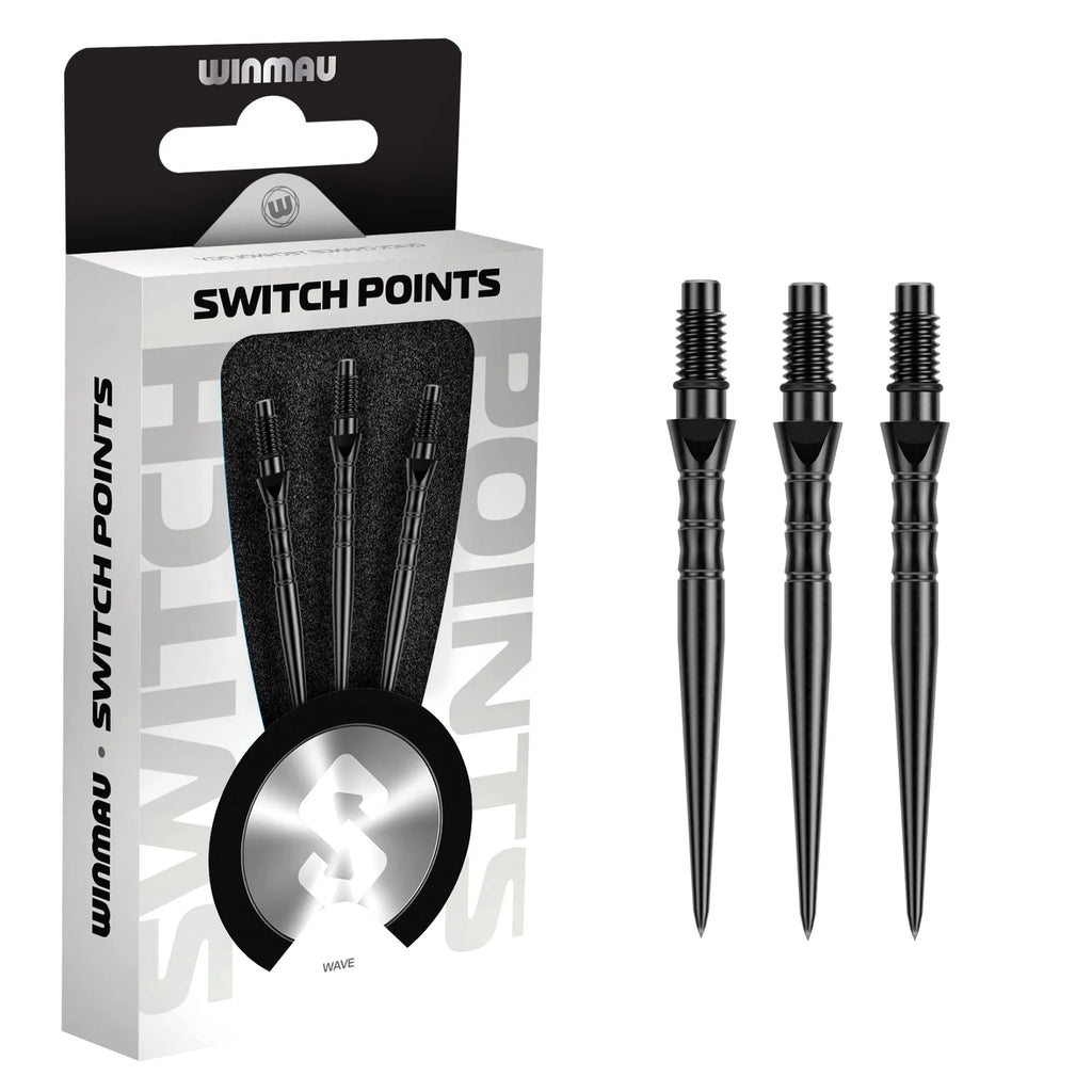 Winmau Switch Points- Wave Black