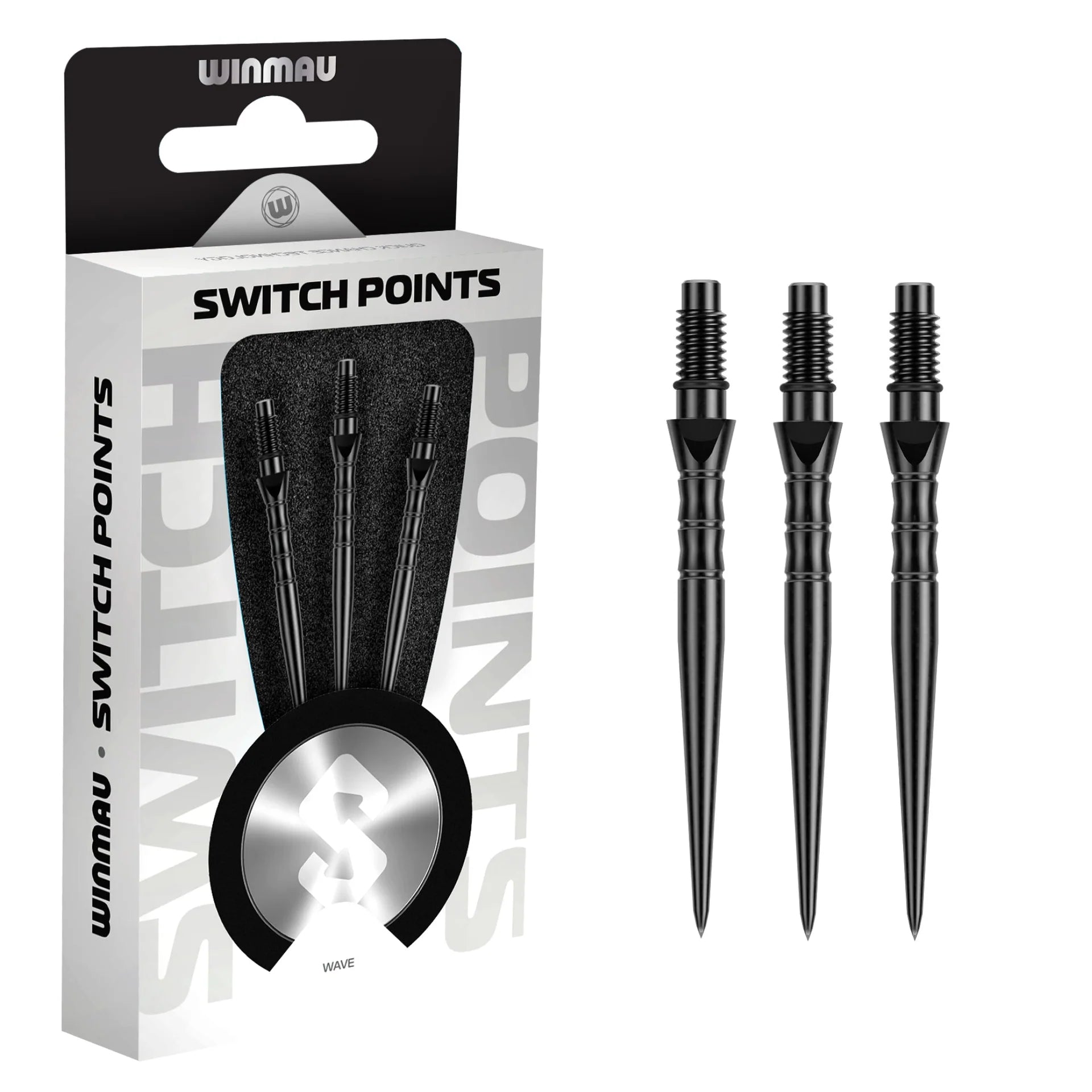 Winmau Switch Points- Wave Black
