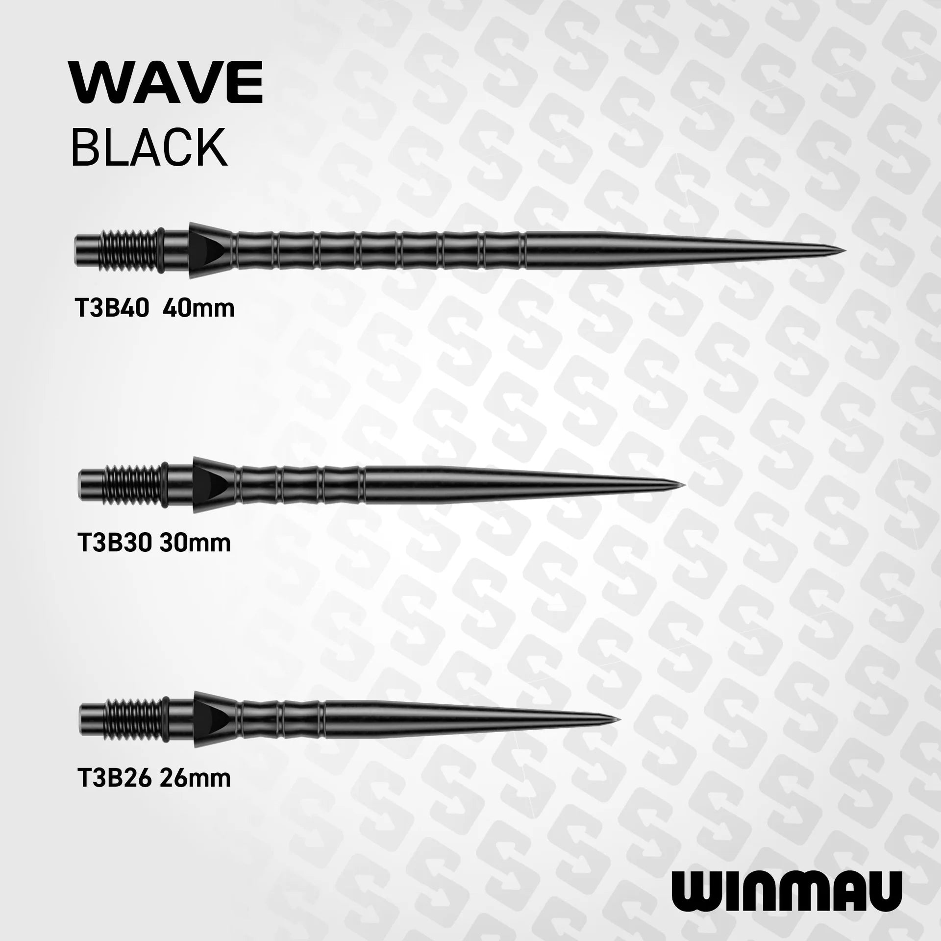 Winmau Switch Points- Wave Black