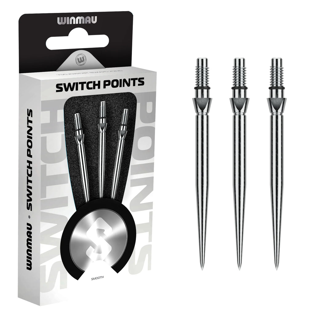 Winmau Switch Points- Smooth Silver