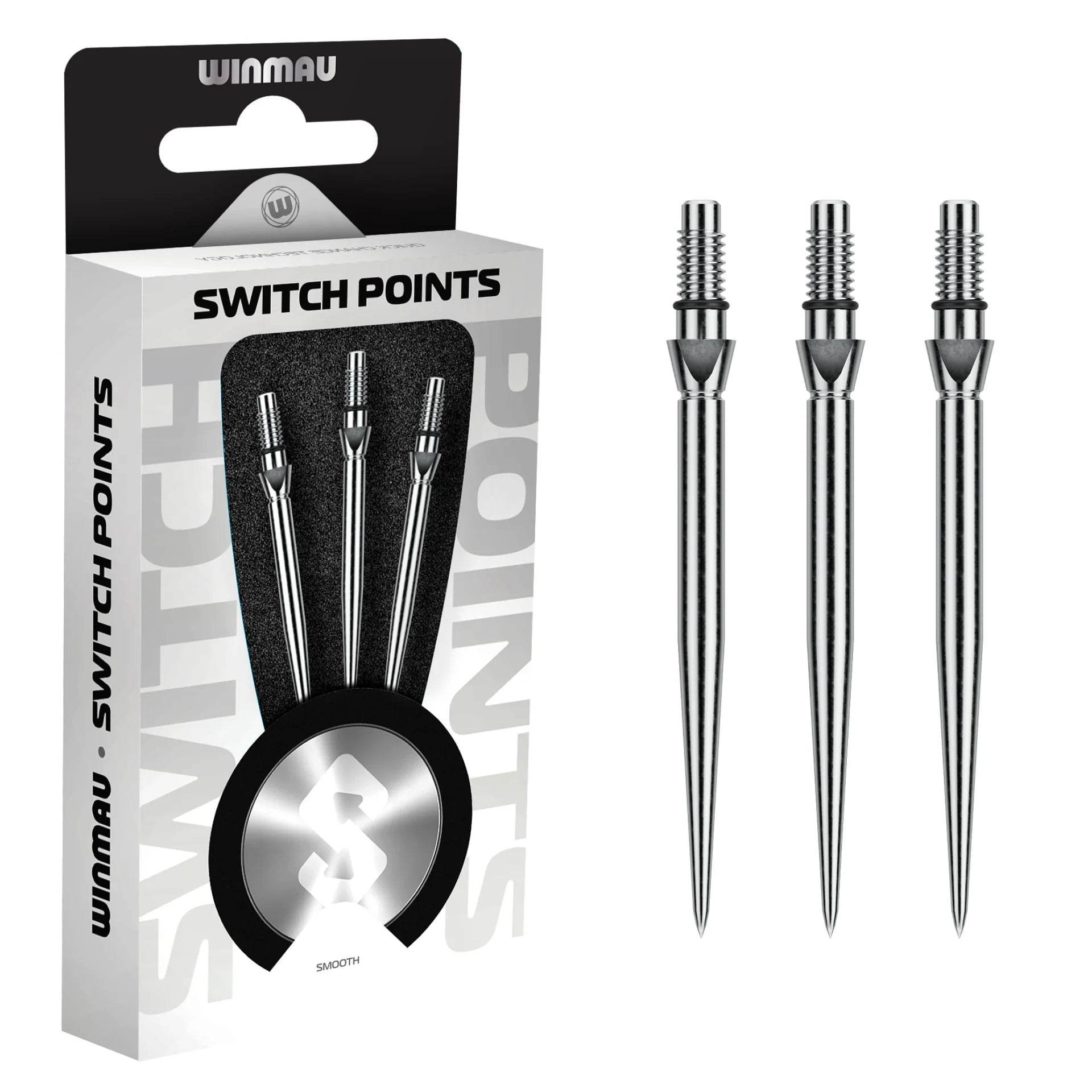 Winmau Switch Points- Smooth Silver