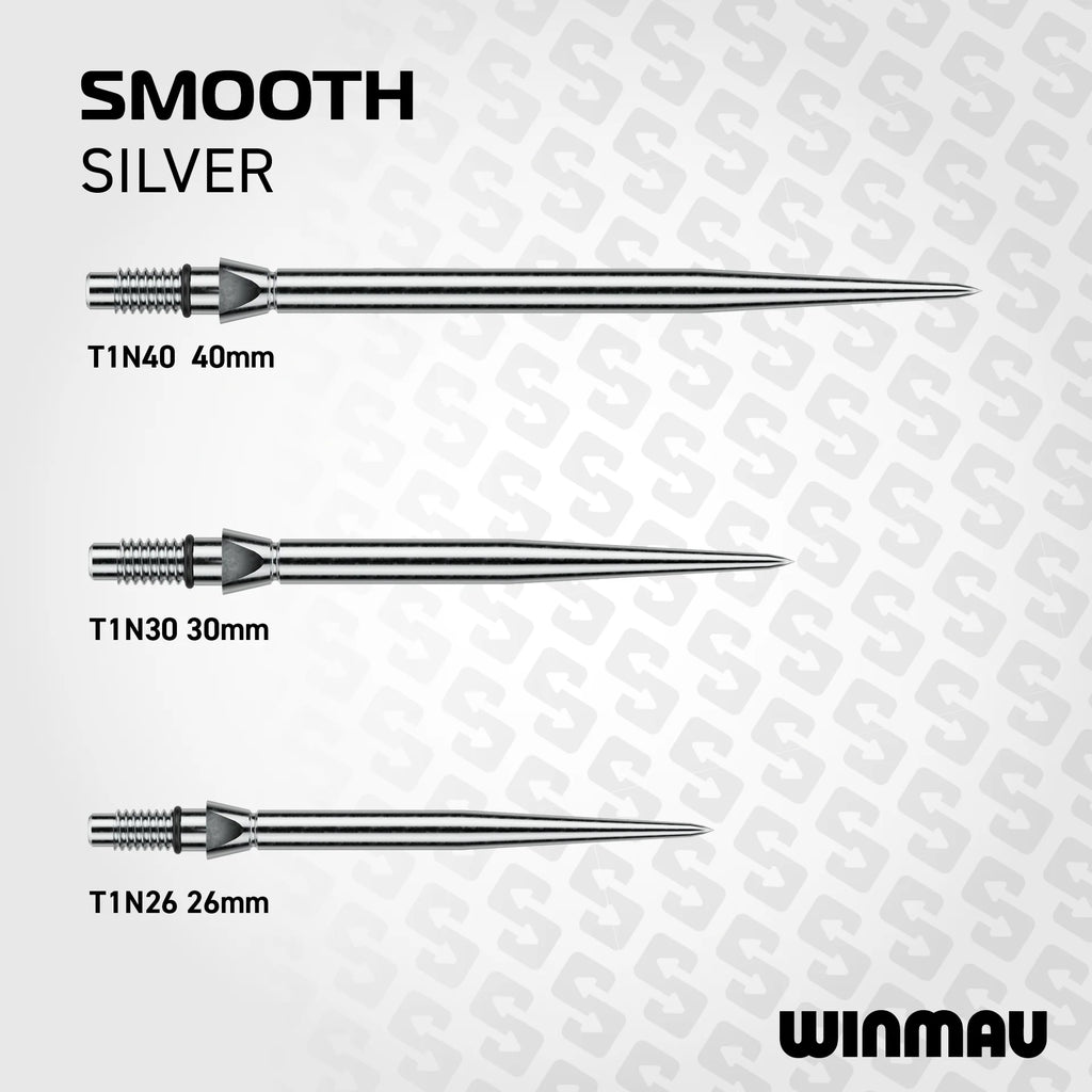 Winmau Switch Points- Smooth Silver