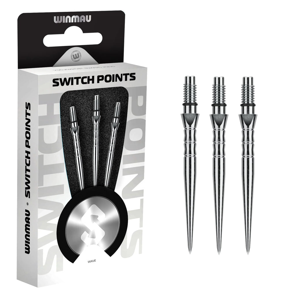 Winmau Switch Points- Wave Silver