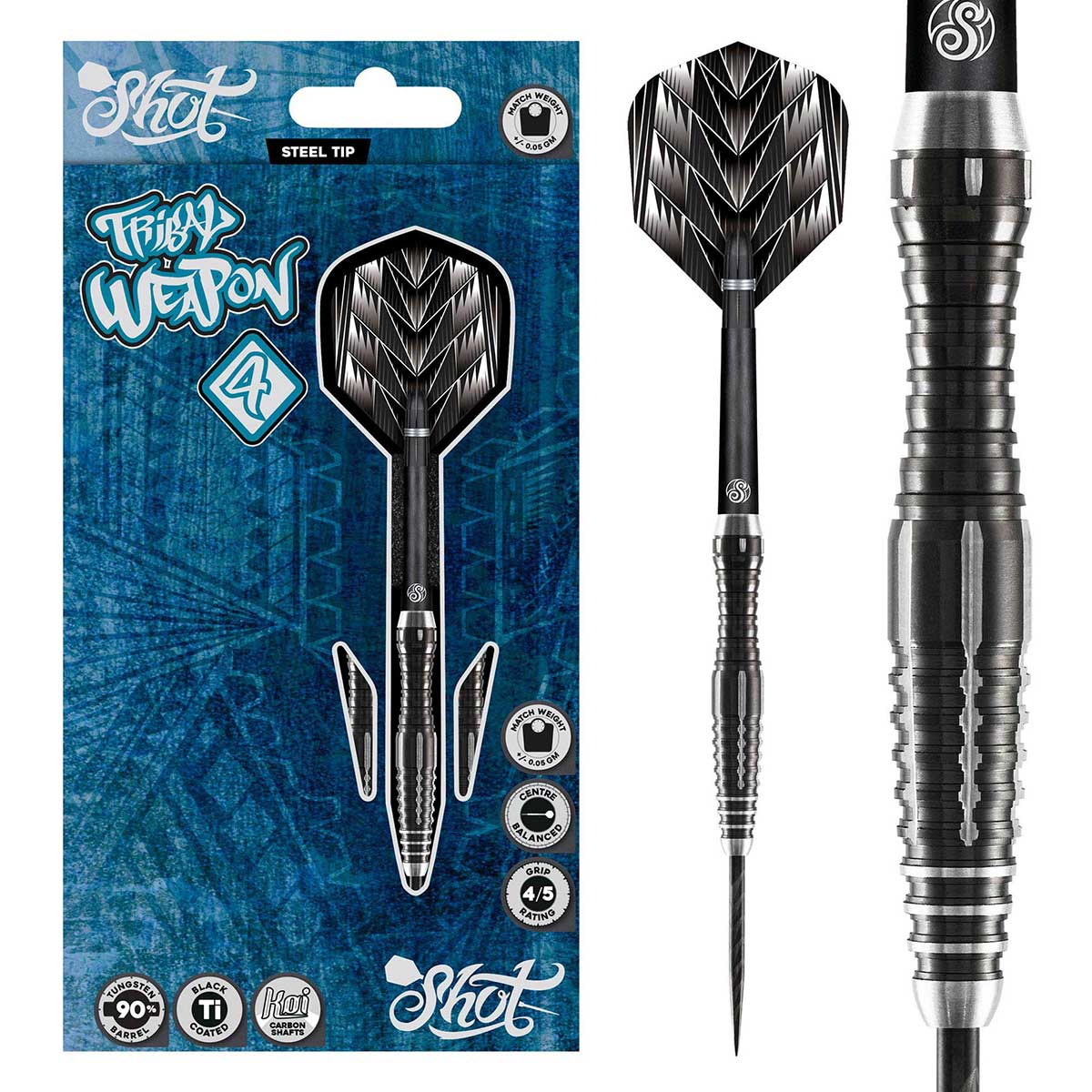 Tribal Weapon 4 Series Steel Tip Dart Set-90%
