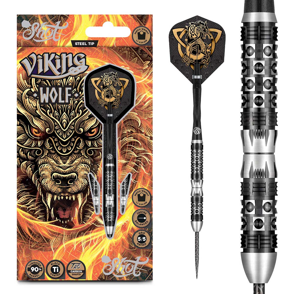 Viking Wolf Steel Tip Dart Set-90%
