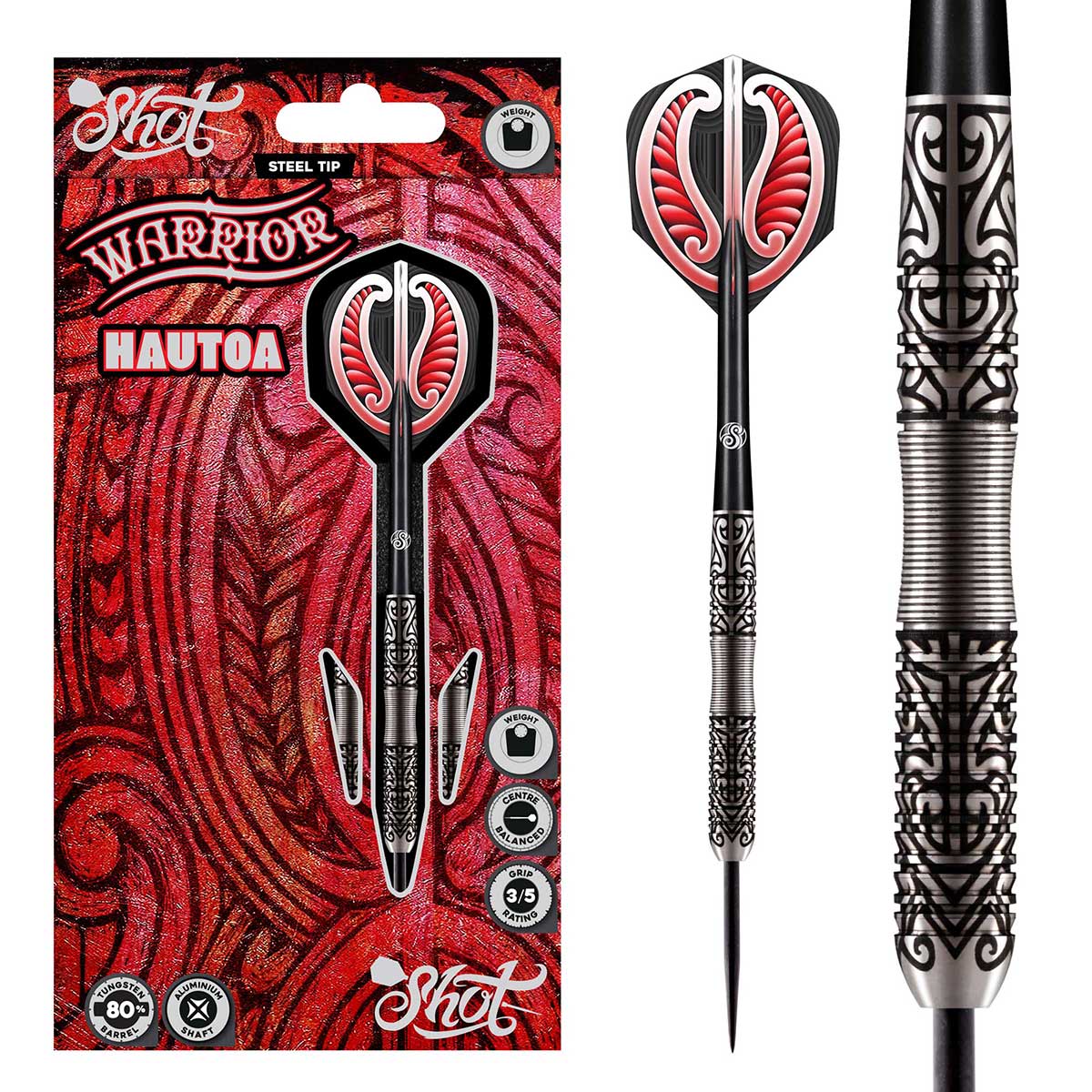 Warrior Hautoa Steel Tip Dart Set-80%
