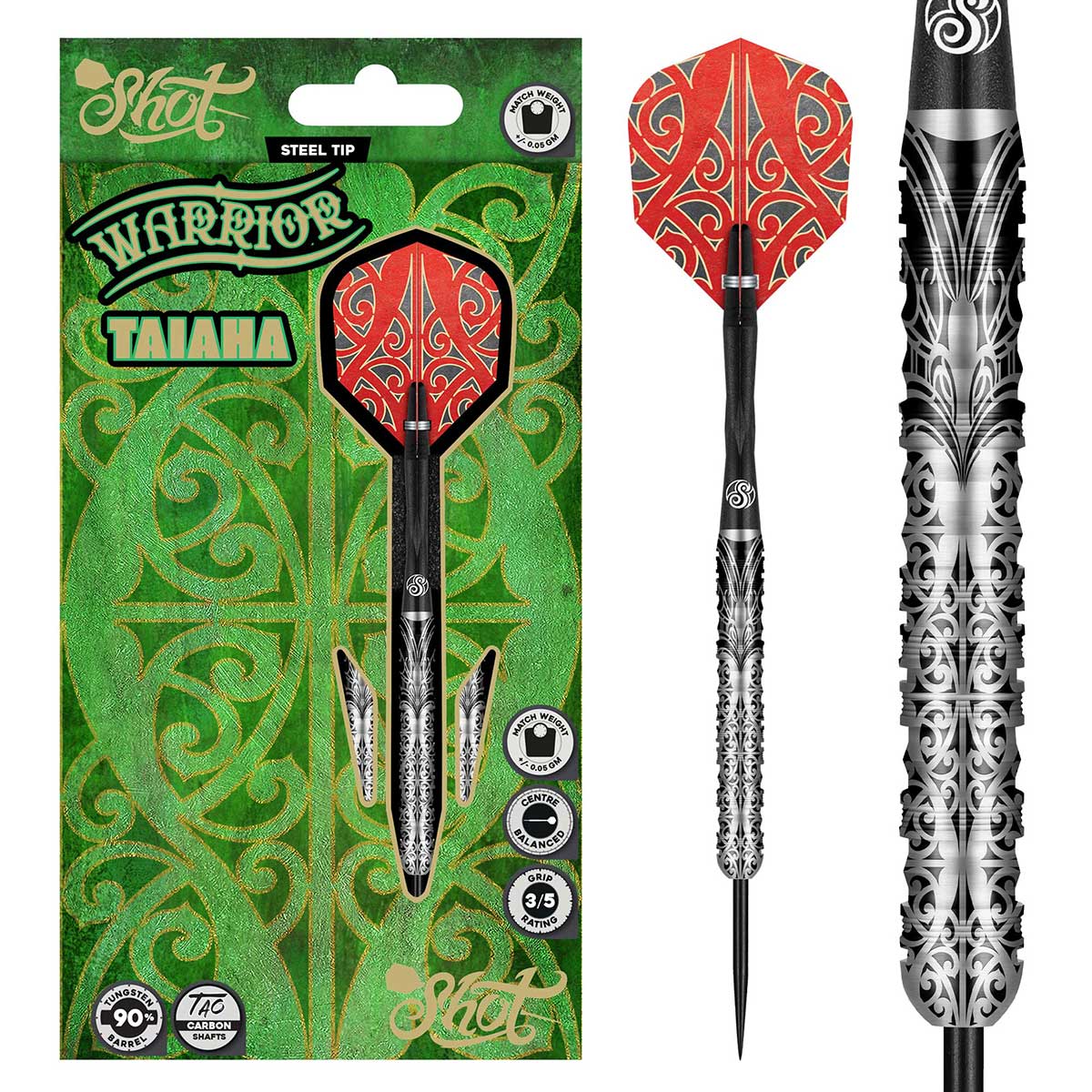Warrior Taiaha Steel Tip Dart Set-90%