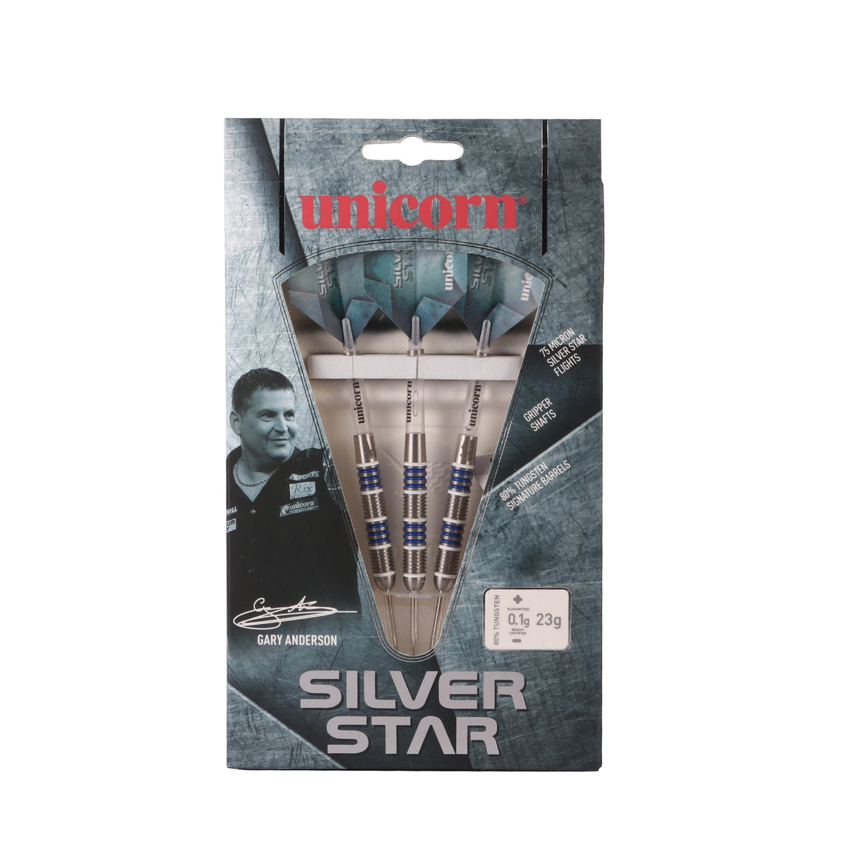 Gary Anderson Silver Star Steel Tip Dart - 80%